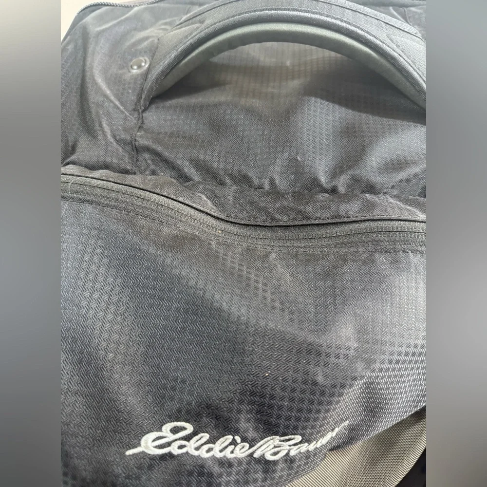 Eddie Bauer Black and Gray Rolling Travel Duffel with Telescoping Handle